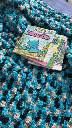 Easy Crochet Toddler Blanket Dinosaur Friends