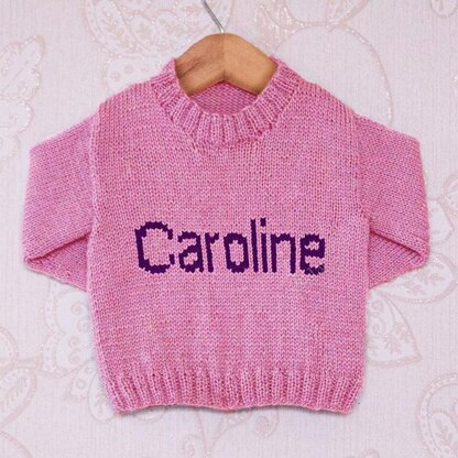 Intarsia - Caroline Moniker Chart - Childrens Sweater