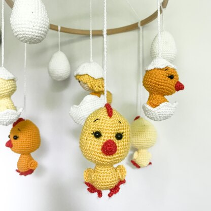 Chicken crib mobile