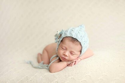 #56 Newborn cable pixie hat