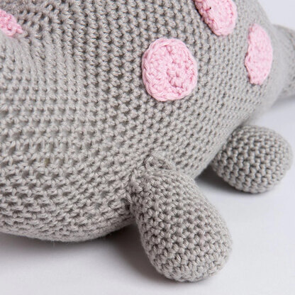 Savvi The Dinosaur Amigurumi in Wool Couture Cotton Candy - Downloadable PDF