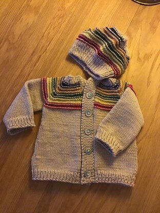 Baby’s jacket and hat