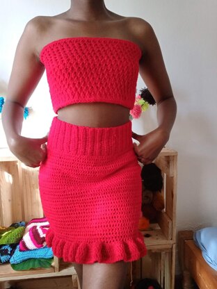 Simple Crochet Ruffle Skirt