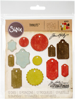 Sizzix Thinlits Dies By Tim Holtz 12/Pkg - Gift Tags