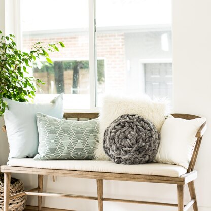 Hand Crochet Round Pillow