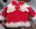 Knitting pattern Santa cable Coat with Beret 3-6 & 6-9mths