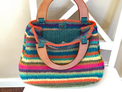 Knit and Felted Purse - Iris Bag