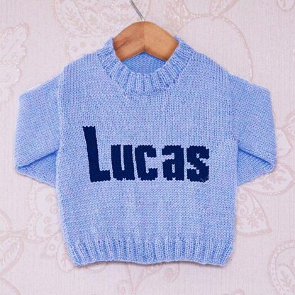 Intarsia - Lucas Moniker Chart - Childrens Sweater