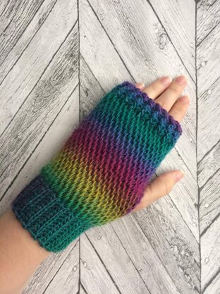 Rainbow Wrist Warmers