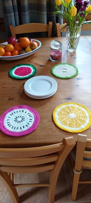 Fruit slice placemats