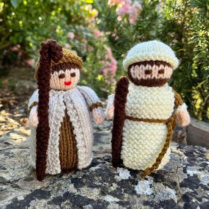Nativity Shepherd Dolls Knitting Pattern - Toy Knitting Pattern