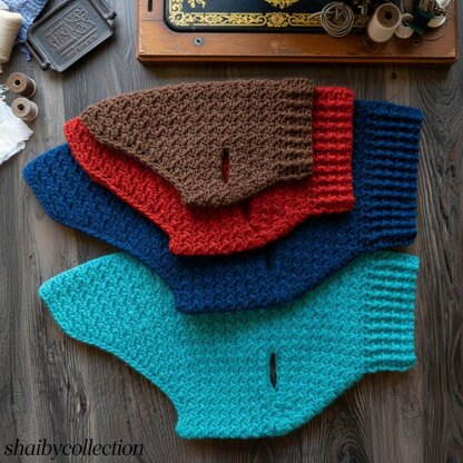 Top Down Dog Sweater Crochet Pattern – One-Piece Cozy Pet Pullover PDF, Customize 4 Sizes XS-S-M-L | Easy Crochet Tutorial for Dogs