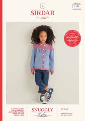 Children's Cardigan in Sirdar Snuggly Replay DK - 2546 - Leaflet