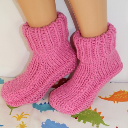 Mens Super Chunky Stocking Stitch Slippers