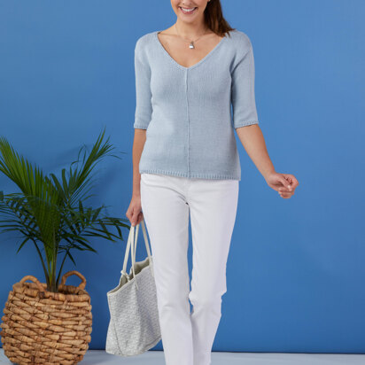 KE003 Siesta Key - Tunic Knitting Pattern for Women in Valley Yarns Westhampton by Valley Yarns