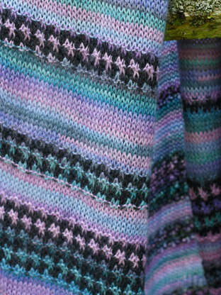 Cowry Shawl  in Berroco Folio & Folio Color- Downloadable PDF