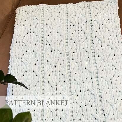 Rhomb with separation blanket pattern - knitting pattern