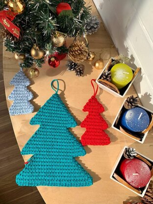 Crochet Christmas Tree Pattern, Garland, Ornament