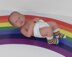 Preemie Baby Simple Rainbow Socks Circular