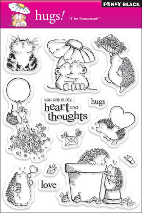 Penny Black - Clear Stamp - Hearts A Plenty