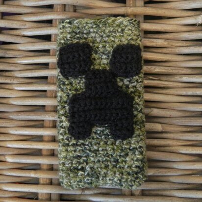 Minecraft Creeper phone cozy cover