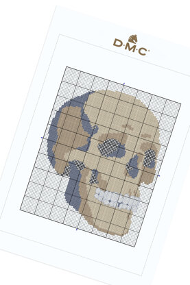 Skull  in DMC - PAT0797 -  Downloadable PDF
