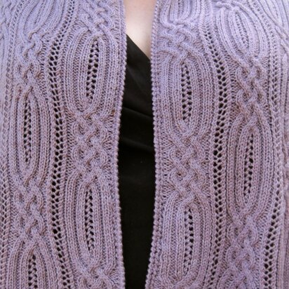 Lake George Cable Lace Shawl - knitting pattern