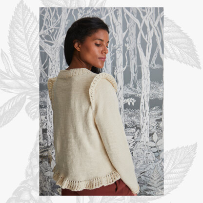 "Henrietta Frill Jumper" - Sweater Knitting Pattern For Women in Willow & Lark Ramble by Willow & Lark