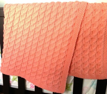 Scarlett's Reversible Cable Baby Blanket