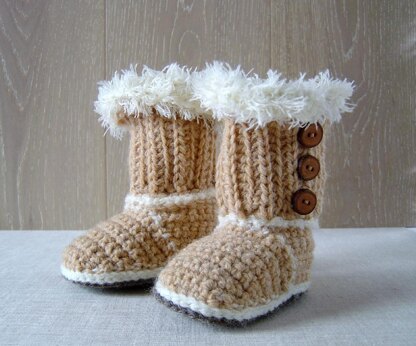 Ugg inspired deals crochet baby booties