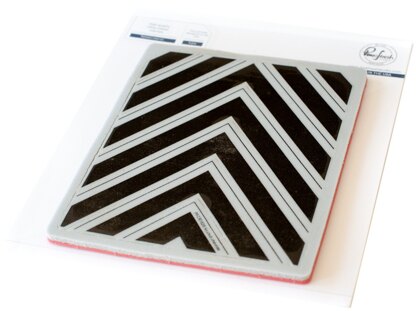 Pinkfresh Studio Cling Rubber Background Stamp Set A2 - Chevron
