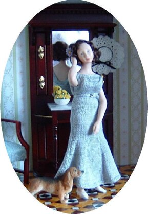 1:12th scale Ladies evening gown c. 1933