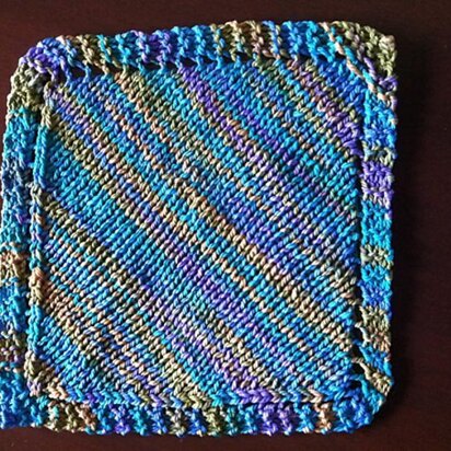 Diagonal Dish Cloth - knitting pattern