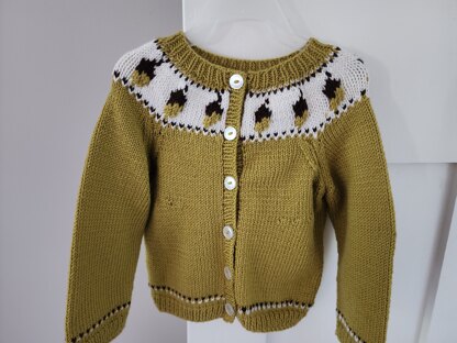 Cardigan with Acorn Yoke