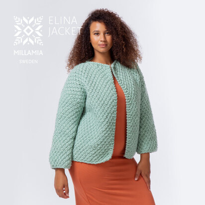 Elina Jacket - Knitting Pattern For Women in MillaMia Naturally Soft Super Chunky