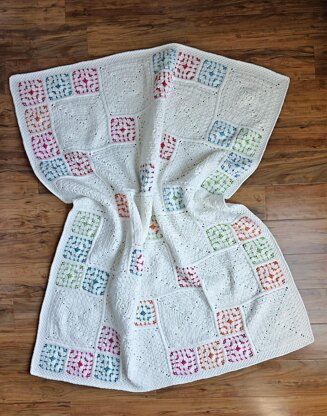 Scattered Pixels Block Stitch Blanket