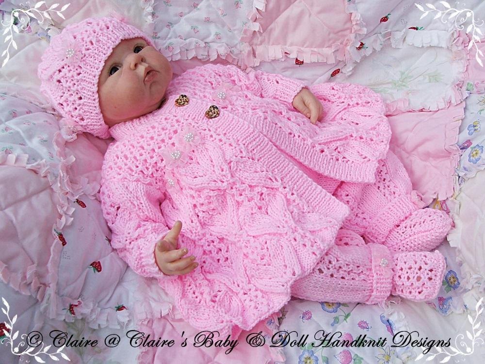 Claire s baby sales doll hand knits