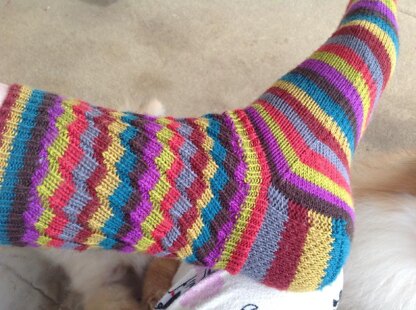 Fruit Stripe Gum Socks, featuring a spiral rib