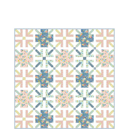 LoveCrafts Criss Cross Spring Garden Quilt -  Downloadable PDF