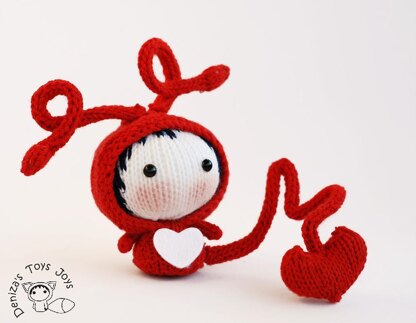 Fall in Love small Red Bug Doll. Toy from the Tanoshi series.