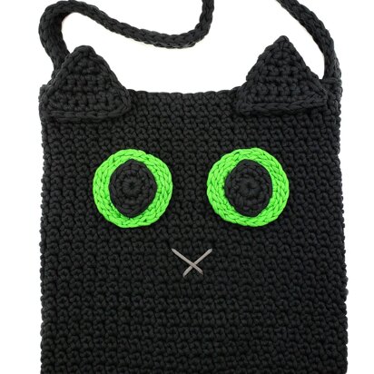 Black Cat Halloween Trick-or-Treat Bag