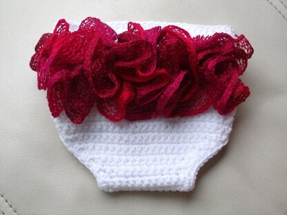 Baby Wrap with Ruffle Yarn Frill