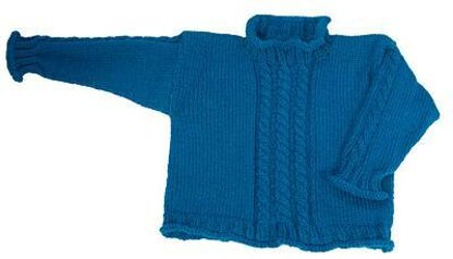 Easy Child's Cabled Pullover - Straight Needle Version