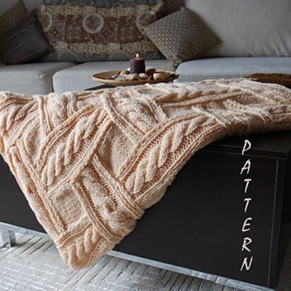 Patchwork Knitting Cozy Blanket