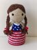 Miss 4th July Amigurumi doll