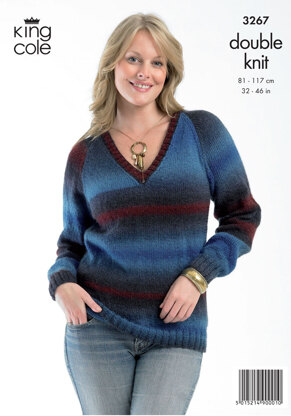 Sweater and Cardigan in King Cole Riot DK - 3267