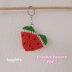 Watermelon heart keychain crochet pattern