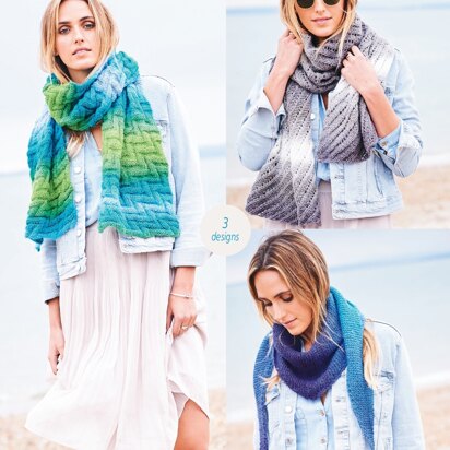 Shawls and Scarf in Stylecraft Dream Catcher DK - 9600 - Downloadable PDF