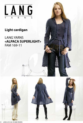 Light Cardigan in Lang Yarns Alpaca Superlight