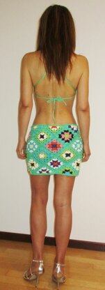 Tiffany granny square crochet dress